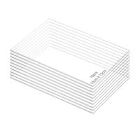 QWORK Lot de 10 feuilles acryliques transparentes de 10,2 x 15,2 cm, 0,3 cm d'épaisseur avec clarté semblable au verre, pour travaux manuels et projets de bricolage
