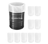 QWORK Lot de 10 sacs de protection en plastique transparent de 150 litres, résistants et anti-fuite, pour marinade et saumage, sans BPA, 5,5 mm