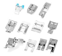 QWORK® Lot de 11 Pieds de biche pour Machine à Coudre, compatibles avec Les Machines à Coudre à Tige Basse et la Plupart des Machines à Coudre domestiques