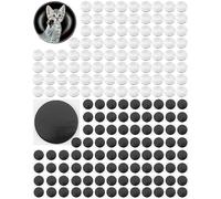 QWORK® Lot de 180 Cabochons et Aimants Ronds avec Autocollant pour travaux manuels, réfrigérateur et Tableau Blanc (25 mm)