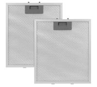 QWORK® Lot de 2 305 x 267 mm filtre hotte cuisine, 5 couches en aluminium pour hotte aspirante