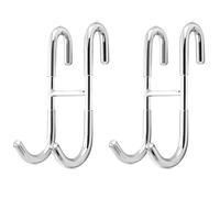 QWORK® Lot de 2 acier inoxydable 304 léger crochet mural cabine de douche, crochets de porte de douche pour salle de bains en verre, crochets pour paroi de douche salle de bain