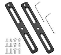 QWORK® Lot de 2 adaptateurs pour Porte-bidon à Deux Fentes - Supports de Fixation universels en Alliage d'aluminium pour vélos de Route, VTT et BMX