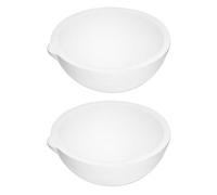 QWORK Lot de 2 bols creusets en céramique à quartz pour fondre, mouler, affiner, alliage de laiton, or, argent, 500 g
