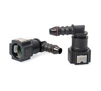 QWORK® Lot de 2 Connecteur de Tuyau de Carburant de Voiture, Raccord durite essence, connecteur rapide à 90 degrés, plastique 7.89mm Connecteur ID6