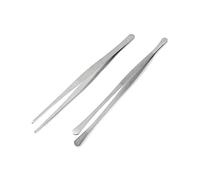QWORK Lot De 2 Pinces ÀÉpiler Longues, Acier Inoxydable, Rondes Et Pointues, Pince De Cuisine, 30 cm