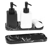 QWORK® Lot de 2 Porte Savons Porte Éponge en Silicone 23.5 * 9cm, Séchage Rapide & Résistant à la Chaleur, Organiseur pour Cuisine & Salle de Bain - Noir