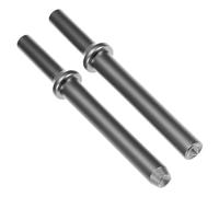 QWORK Lot de 2 rivets pneumatiques à tige 0,401 avec enclume et embout bombé, outil de rivetage pour rivets creux, solides et demi-creux