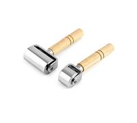 QWORK® Lot de 2 rouleaux de plastification à pression pour colle à cuir, rouleau de plastification de traitement du cuir bricolage (60 mm, 26 mm)