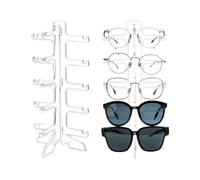 QWORK® Lot de 2 supports de lunettes transparents, Rngement lunettes pour 5 paires de lunettes de soleil