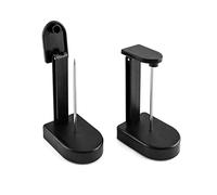 QWORK Lot de 2 supports de reçus, de factures de reçus, de reçus, de factures de reçus, de notes, de couleur noire avec capuchon de sécurité et base