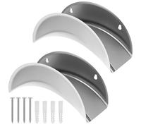 QWORK Lot de 2 supports de tuyau muraux en métal anti-corrosion 25,4 cm