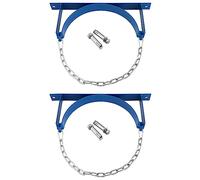QWORK Lot de 2 supports muraux en acier pour bouteille de gaz avec vis et chaîne de sécurité