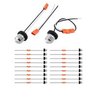 QWORK Lot de 20 adaptateurs de douille E26 avec fil de 30,5 cm - Connecteurs mâles à vis de base moyenne résistants à la chaleur avec isolation ignifuge pour éclairage intérieur et extérieur - 660 W