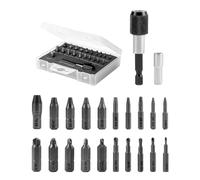QWORK Lot de 22 extracteurs de vis endommagées avec porte-embout magnétique et adaptateur, dureté 64-65HRC