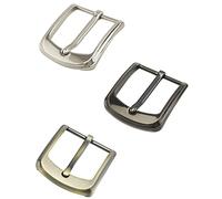 QWORK Lot de 3 Boucles de Ceinture Métallique, 38-40 mm (1,5 Pouce) Remplacement de Boucle Ceinture pour Hommes et Femmes (Argent, Gris, Bronze)