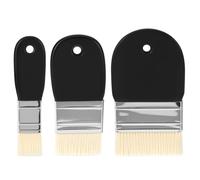 QWORK® Lot de 3 pinceaux de Surface à Palette, Pinceau Plat pour Aquarelle et Acrylique, 25 mm/55 mm/75 mm