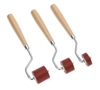 QWORK Lot de 3 rouleaux encreurs en caoutchouc pour travaux manuels, estampage, impression, gravure