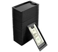 QWORK Lot de 36 porte-chèques noirs pour reçus, espèces, cartes de crédit, utilisés dans les restaurants, cafés, bars, hôtels et salle à manger