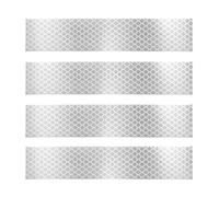 QWORK® Lot de 4 Autocollants Réfléchissants Imperméables, 3x15 cm, haute intensité et Étanches, pour Voitures, Motos, Bicyclettes et Bagages