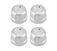 QWORK Lot de 4 bouchons de tuyau en acier inoxydable 304 - Embout fileté femelle NPT de 1,27 cm, ductilité haute température, 150 psi, raccord de tuyau résistant à la corrosion