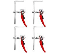 QWORK Lot de 4 colliers de serrage à cliquet pour table à dégagement rapide avec capacité de 16,5 cm et profondeur de gorge de 6,3 cm pour ponçage, coupe