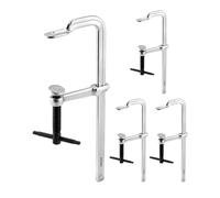 QWORK Lot de 4 colliers de serrage en F robustes de 20,3 cm, profondeur de gorge de 6,3 cm, mâchoires de forge professionnelles, rail, broche et poignée