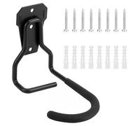 QWORK® Lot de 4 Crochets Mural Vélo Robust, Protection en Caoutchouc EVA, Capacité de Charge jusqu'à 35 kg, pour Maison et Garage