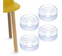QWORK® Lot de 4 Dessous de Verre Transparents pour Meubles, diamètres Multiples 20/30/40 mm, Dessous de Verre Ronds de Protection de Meubles pour sols en Bois et Pierre