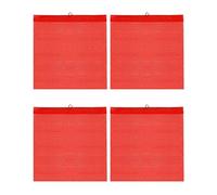 QWORK Lot de 4 drapeaux de sécurité avec boucle métallique de 45,7 x 45,7 cm, drapeaux d'avertissement en maille, construction en maille de nylon revêtue de vinyle pour camions et piétons
