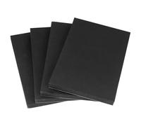 QWORK® Lot de 4 feuilles de mousse de caoutchouc néoprène auto-adhésives - 300 x 200 x 20 mm, résistantes aux chocs et aux vibrations, noires