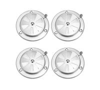 QWORK Lot de 4 grilles d'aération de barbecue en acier inoxydable, résistant à la corrosion, compatible avec les grils, poêles, fumoirs, fours, etc