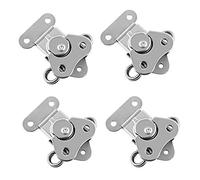 QWORK Lot de 4 loquets robustes en acier inoxydable pour mallettes de vol et boîtes d'équipement, 5,1 x 3,8 cm, charges de travail élevées, excellent anti-corrosion