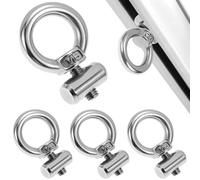 QWORK® Lot de 4 M5 butoirs de Fixation pour auvent, pour Caravane, Camping-Car, Camping-Car, 304 Acier Inoxydable