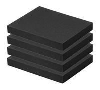 QWORK® Lot de 4 Mousse prédécoupée 400 x 300 x 50 mm, bloc mousse être utilisée pour protéger les outils, les appareils photo, les cosmétiques et l'artisanat.
