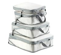 QWORK® Lot de 4 organiseurs de valises - 40 x 30 cm, 35 x 25 cm, 30 x 20 cm - Cubes d'emballage de compression imperméables et légers