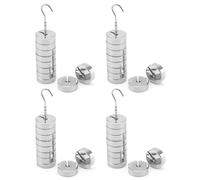 QWORK Lot de 4 poids à fente, 9 pièces avec crochets - 9 poids (50 g) - 500 g