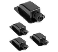 QWORK Lot de 4 presse-étoupes solaires étanches IP68 en ABS pour panneaux solaires de camping-car, caravane et marine, noir