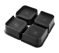 QWORK® Lot de 4 Rehausseur de Meuble de 5 cm, pour lit, canapé, Chaise de Bureau, réfrigérateur, Machine à Laver, Design en Forme de L, jusqu'à 2 700 kg