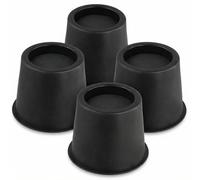 QWORK® Lot de 4 rehausseurs de lit Ronds de 10 cm, rehausseurs de Meubles Ronds Robustes, jusqu'à 990 kg, pour lit, canapé, Chaise de Bureau, réfrigérateur