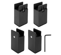 QWORK® Lot de 4 rehausseurs de Meubles, 10 cm de Haut, pour Pieds de Meubles carrés ou Droits jusqu'à 38 mm de Large