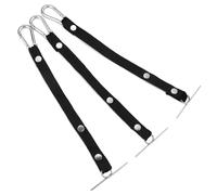 QWORK Lot de 4 rubans adhésifs noirs robustes pour ceintures à outils - Porte-outils de construction en polyester pour électriciens, charpentiers, plombiers et bricoleurs, 11,9 x 6,1 cm - Installation