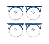 QWORK Lot de 4 supports muraux en acier pour cylindre de gaz avec vis et chaîne de sécurité