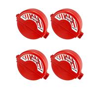 QWORK Lot de 4 verrous de vanne de porte, convient aux vannes de 5,7 à 12,7 cm - Lot de 4 verrous de robinet d'extérieur, verrouillage de bouteille de gaz, rouge