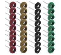 QWORK® Lot de 40 disques de polissage abrasifs, 25mm abrasifs roue de polissage, tige de 3mm, pour outils rotatifs