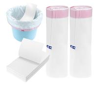 QWORK® Lot de 40 Sacs de Chaise Percée Jetables con 40 Tampon Super Absorbants, Universelspour Camping et Toilettes Portables