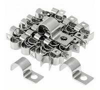 QWORK® Lot de 50 Clips de Fixation en Acier Inoxydable 304 pour Câbles et Tuyaux Ø 9-10 mm, Résistant à la Corrosion