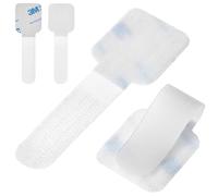 QWORK® Lot de 50 sangles auto-adhésives 90 * 30 mm pour rangement des câbles, crochet et boucle, organisateur de fils pour TV, PC, bureau