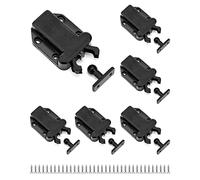 QWORK® Lot de 6 loquets à libération tactile, loquets à poussoir avec fonction de verrouillage automatique de placard, poussoir pour ouvrir le cadenas