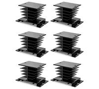 QWORK Lot de 6 Neuf Dissipation Dissipateur De Chaleur en aluminium pour Relais Statique SSR Radiateur pour SSR-10A, 25A, 40A
